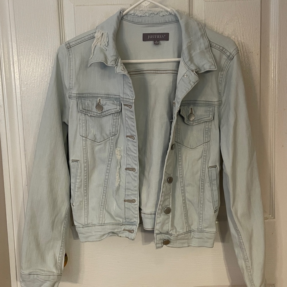 JustUSS DISTRESSED JEAN JACKET, very cool jacket inside pockets both sides